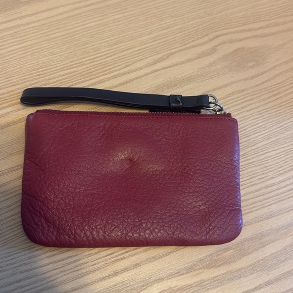 Kate Spade Zippered Wristlet Coin Pouch Burgundy - Picture 4 of 7